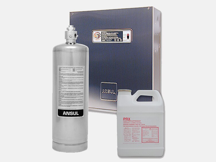 dual agent fire suppression equipment